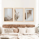 3 Piece Boho Architectural Wall Art. Eucalyptus, Stairway by Wall Art Set