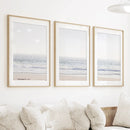 Pastel Minimalist Wave Photo. Set of 3 Beach House Wall Art by Wall Art Set