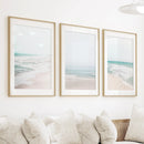Minimalist Neutral Ocean Beach Wall Art Set of 3 Pieces by Wall Art Set