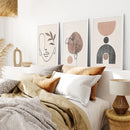 Boho Abstract Art Set of 3 - Modern Poster Bundle by Wall Art Set