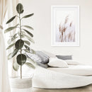 Beige Dried Grass Print. Summer Field by Wall Art Set