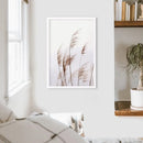 Beige Dried Grass Print. Summer Field by Wall Art Set