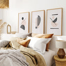 Mid-Century Modern Print Set: Beige & Black Abstract Art by Wall Art Set