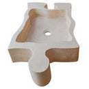 Natural Stone Beige Travertine Puzzle Vessel Sink 16x27.5 Inch