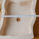 Natural Stone Beige Travertine Puzzle Vessel Sink 16x27.5 Inch