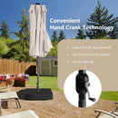 15 Feet Double-Sided Patio Umbrella with 48 LED Lights by LJGDeals