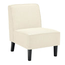 Modern Armless Accent Sofa Chair with Rubber Wood Legs by LJGDeals