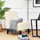 Modern Armless Accent Sofa Chair with Rubber Wood Legs by LJGDeals