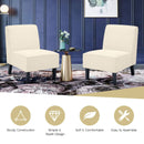 Modern Armless Accent Sofa Chair with Rubber Wood Legs by LJGDeals