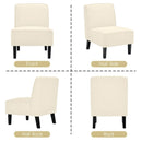 Modern Armless Accent Sofa Chair with Rubber Wood Legs by LJGDeals