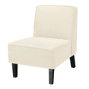 Modern Armless Accent Sofa Chair with Rubber Wood Legs by LJGDeals