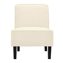Modern Armless Accent Sofa Chair with Rubber Wood Legs by LJGDeals