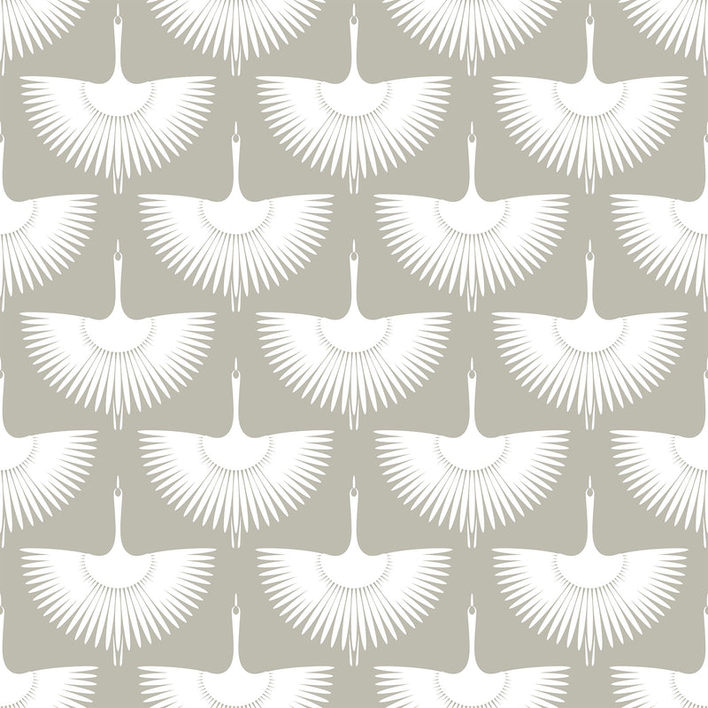 Japanese Swan Wallpaper Peel and Stick