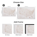 Wooden Canvas USA Map - Beige
