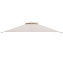 10 x 12 Feet Gazebo Replacement Top with Air Vent and Drainage Holes-Beige
