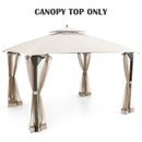 10 x 12 Feet Gazebo Replacement Top with Air Vent and Drainage Holes by LJGDeals