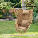 Hanging Rope Swing Chair with Soft Pillow and Cushions by LJGDeals