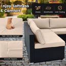 10 Piece Outdoor Wicker Conversation Set with Seat and Back Cushions by LJGDeals