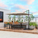 9.5 Feet Square Patio Cantilever Umbrella with 360° Rotation by LJGDeals