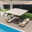 9.5 Feet Square Patio Cantilever Umbrella with 360° Rotation by LJGDeals