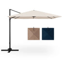 9.5 Feet Square Patio Cantilever Umbrella with 360° Rotation by LJGDeals