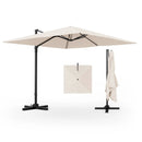 9.5 Feet Square Patio Cantilever Umbrella with 360° Rotation by LJGDeals
