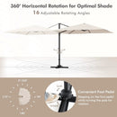 9.5 Feet Square Patio Cantilever Umbrella with 360° Rotation by LJGDeals