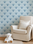 Blue Coquette Preppy Bow Fan Wallpaper