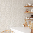 Beige Terracotta Herringbone Wallpaper