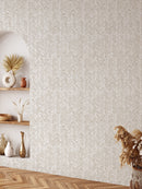 Beige Terracotta Herringbone Wallpaper