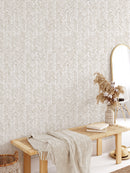 Beige Terracotta Herringbone Wallpaper