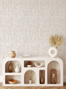 Beige Terracotta Herringbone Wallpaper
