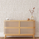 Beige Terracotta Herringbone Wallpaper