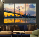 Ben Franklin Bridge Wall Art Print – Philadelphia Skyline by MyGreatCanvas | Canvas Wall Art Prints | Photo Prints & Wall Decor