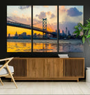 Ben Franklin Bridge Wall Art Print – Philadelphia Skyline by MyGreatCanvas | Canvas Wall Art Prints | Photo Prints & Wall Decor