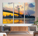 Ben Franklin Bridge Wall Art Print – Philadelphia Skyline by MyGreatCanvas | Canvas Wall Art Prints | Photo Prints & Wall Decor