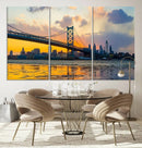 Ben Franklin Bridge Wall Art Print – Philadelphia Skyline by MyGreatCanvas | Canvas Wall Art Prints | Photo Prints & Wall Decor
