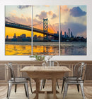 Ben Franklin Bridge Wall Art Print – Philadelphia Skyline by MyGreatCanvas | Canvas Wall Art Prints | Photo Prints & Wall Decor