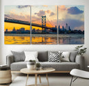 Ben Franklin Bridge Wall Art Print – Philadelphia Skyline by MyGreatCanvas | Canvas Wall Art Prints | Photo Prints & Wall Decor