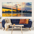 Ben Franklin Bridge Wall Art Print – Philadelphia Skyline by MyGreatCanvas | Canvas Wall Art Prints | Photo Prints & Wall Decor