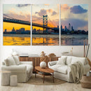 Ben Franklin Bridge Wall Art Print – Philadelphia Skyline by MyGreatCanvas | Canvas Wall Art Prints | Photo Prints & Wall Decor