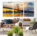 Ben Franklin Bridge Wall Art Print – Philadelphia Skyline by MyGreatCanvas | Canvas Wall Art Prints | Photo Prints & Wall Decor
