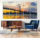 Ben Franklin Bridge Wall Art Print – Philadelphia Skyline by MyGreatCanvas | Canvas Wall Art Prints | Photo Prints & Wall Decor