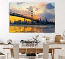 Ben Franklin Bridge Wall Art Print – Philadelphia Skyline by MyGreatCanvas | Canvas Wall Art Prints | Photo Prints & Wall Decor