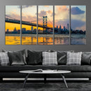 Ben Franklin Bridge Wall Art Print – Philadelphia Skyline by MyGreatCanvas | Canvas Wall Art Prints | Photo Prints & Wall Decor