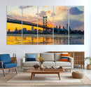 Ben Franklin Bridge Wall Art Print – Philadelphia Skyline by MyGreatCanvas | Canvas Wall Art Prints | Photo Prints & Wall Decor