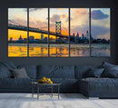 Ben Franklin Bridge Wall Art Print – Philadelphia Skyline by MyGreatCanvas | Canvas Wall Art Prints | Photo Prints & Wall Decor