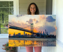 Ben Franklin Bridge Wall Art Print – Philadelphia Skyline by MyGreatCanvas | Canvas Wall Art Prints | Photo Prints & Wall Decor