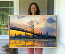 Ben Franklin Bridge Wall Art Print – Philadelphia Skyline by MyGreatCanvas | Canvas Wall Art Prints | Photo Prints & Wall Decor