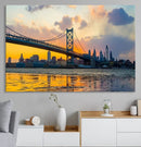 Ben Franklin Bridge Wall Art Print – Philadelphia Skyline by MyGreatCanvas | Canvas Wall Art Prints | Photo Prints & Wall Decor